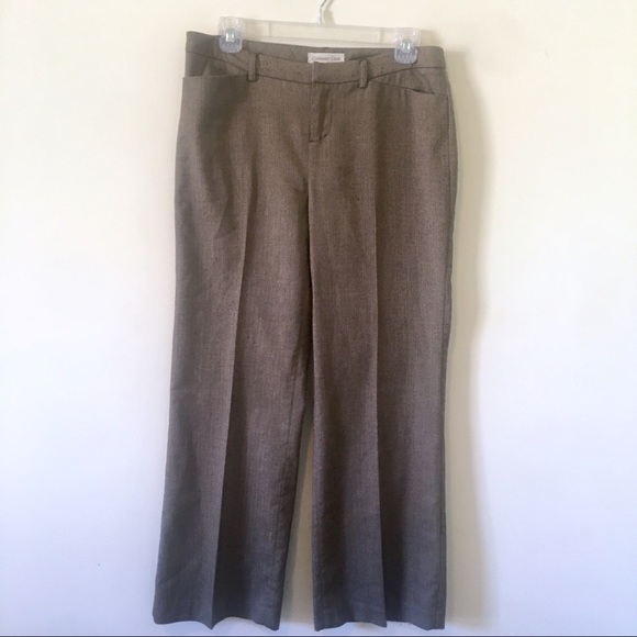 COLDWATER CREEK Brown Tweed Shimmer Trousers Pant - Picture 1 of 8